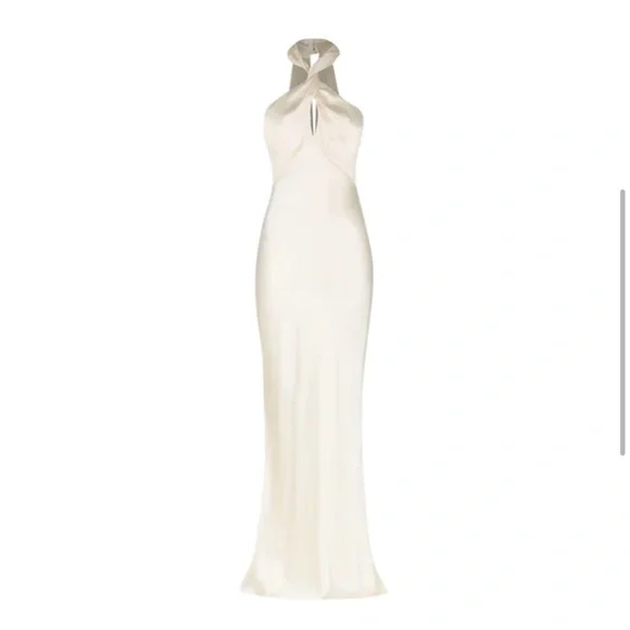 Shona Joy | Dresses | Shona Joy La Lune High Neck Twistmaxi Dress Cream |  Poshmark